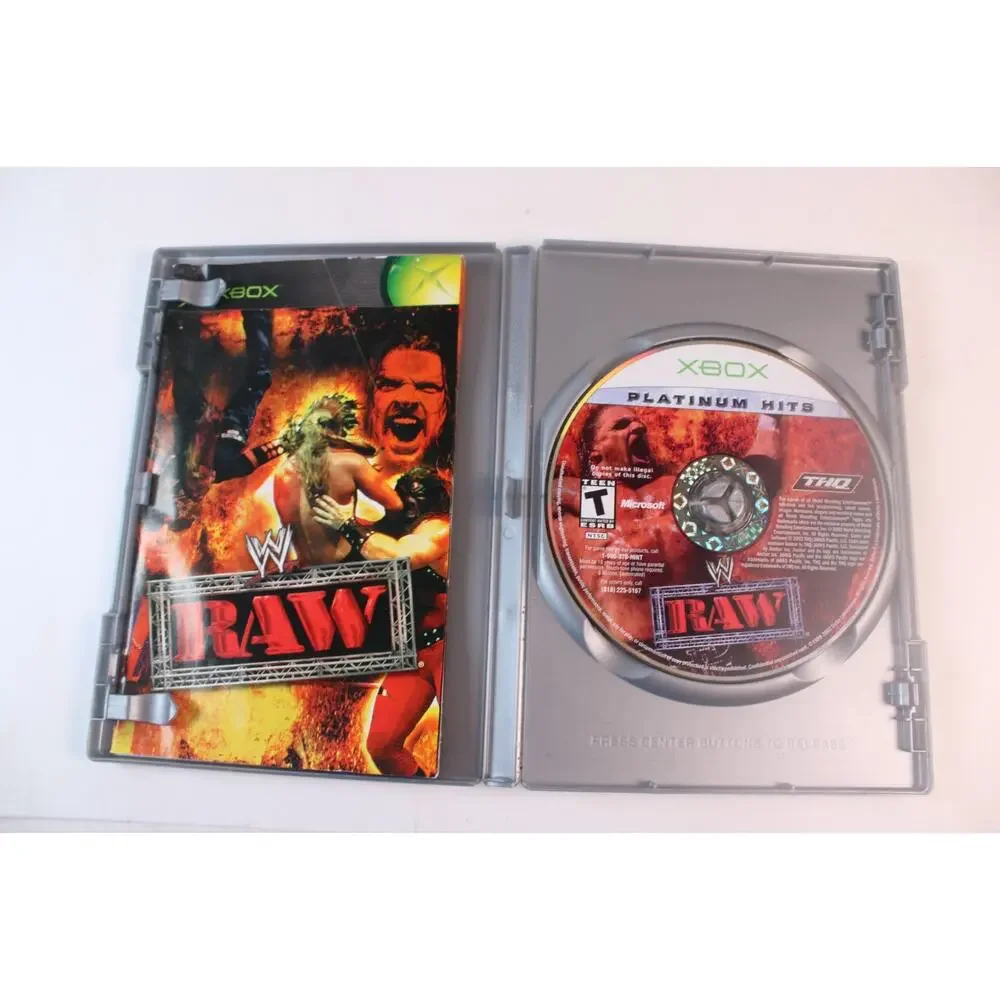 WWF Raw (Microsoft Xbox, 2002) Platinum Hits, Complete, Tested